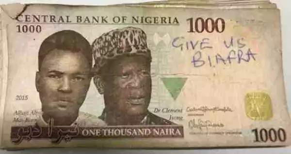 See What Was Written On A 1000 Naira Note That Was Paid To Me Today in Lagos